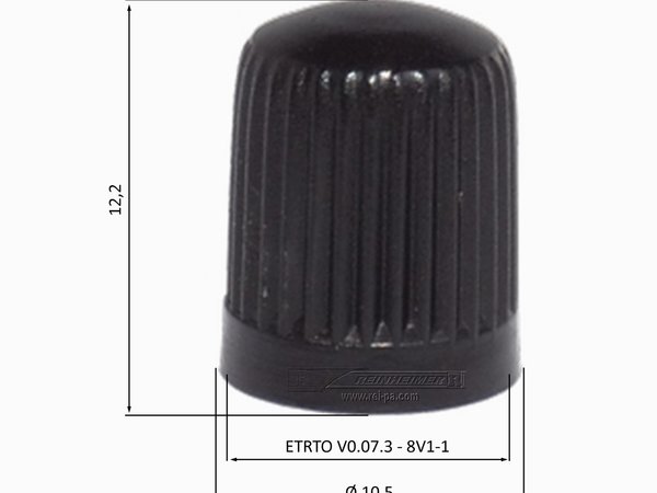 100 Stück Ventilkappe schwarz | Kunststoff-Staubkappe für Reifenventil | universal