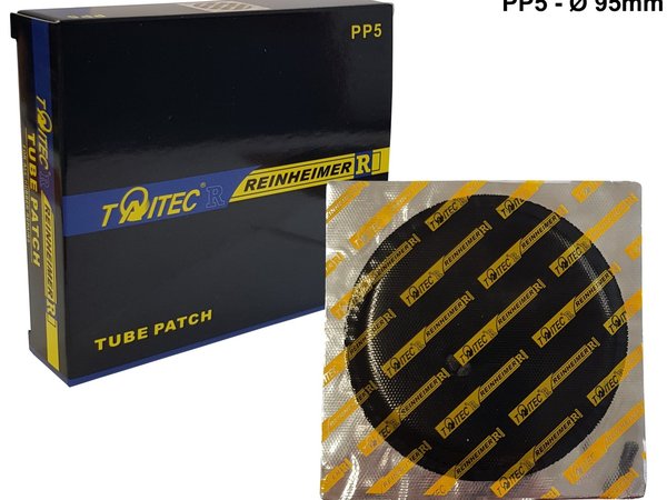 Schlauchflicken PP-5/10 | Größe Ø 95 mm | Gummiflicken für Reifenschläuche | 10 Stück Inhalt